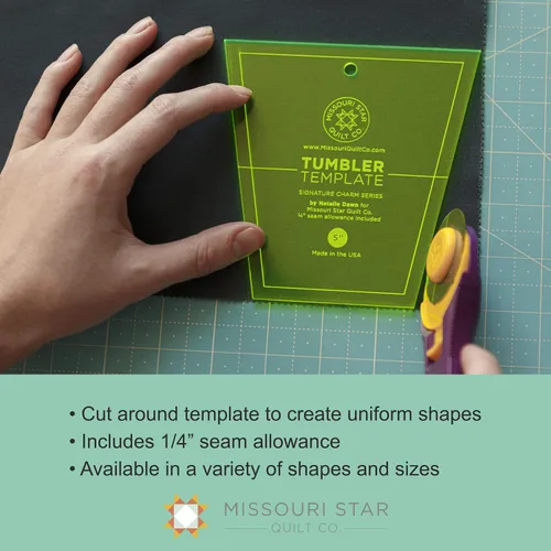 Miniatura 3 de Missouri - Plantilla octágono para edredón de estrellas, 7 pulgadas, plantilla de regla de acolchado acrílica para usar con cuadrados de tela