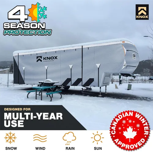 Miniatura 2 de KNOX Cubierta para caravana de quinta rueda de 3ª generación, tela APEX de 7 capas, antidesgarros, se adapta a remolques de viaje, caravana