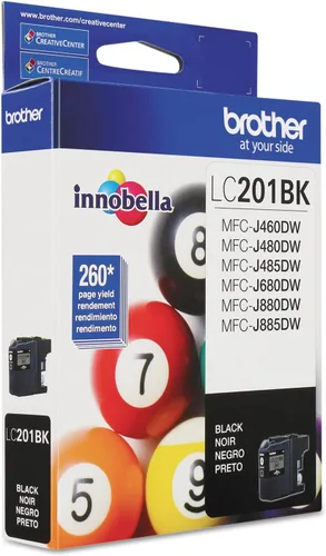 Miniatura 3 de Cartucho de tinta de rendimiento estándar LC201BK Brother, Negro