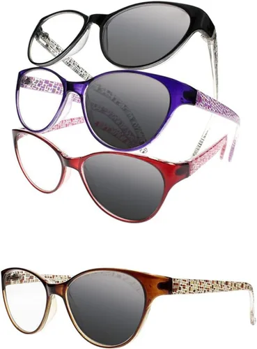 Miniatura 5 de Estilo retro 3 colores diseñador ojo de gato transición fotocromática gafas de sol de lectura Negro