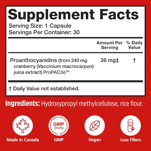 Miniatura 8 de Szio+ Utiva Arándano PACs – Ingredientes clínicamente estudiados 36mg de extracto de PACs - Prevención de UTI para mujeres - Salud del tracto