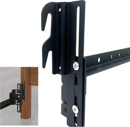 2 soportes de conversión de marco de cama atornillados a gancho #711 para cabecero o estribo, kit de adaptador de gancho de cama con herrajes,