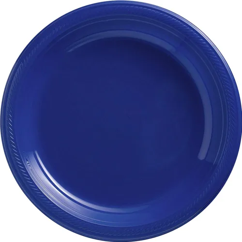 Miniatura 9 de Platos redondos de plástico desechables de color rosa brillante, 10.25 pulgadas (paquete de 50), vajilla resistente para fiestas, eventos y uso