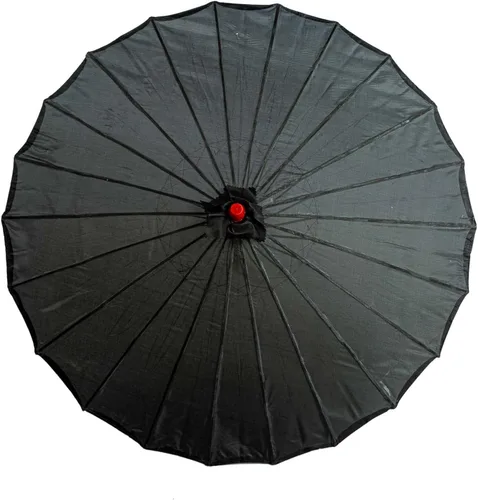 THY COLLECTIBLES Parasol chino japonés de 33 pulgadas para bodas, fotografías, disfraces, cosplay, decoración y otros eventos, color sólido (negro)