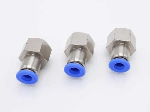 Miniatura 25 de Accesorio de conexión de empuje 5/32" Tubo OD x 10-32 UNF rosca macho, Conectores neumáticos de aire y agua de empuje rápido rectos para macho