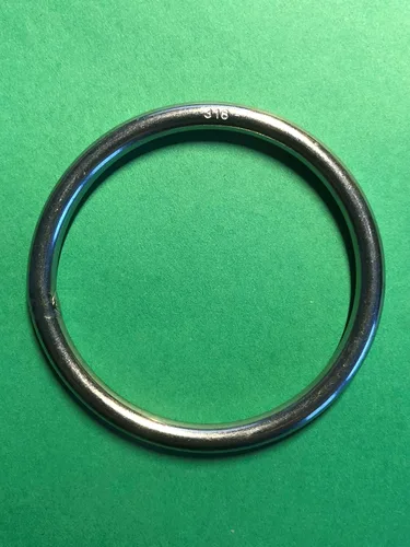 Miniatura 2 de US STAINLESS 10 piezas de acero inoxidable 316 anillo redondo soldado 3/16" x 2" (0.197 in x 1.969 in ID) grado marino