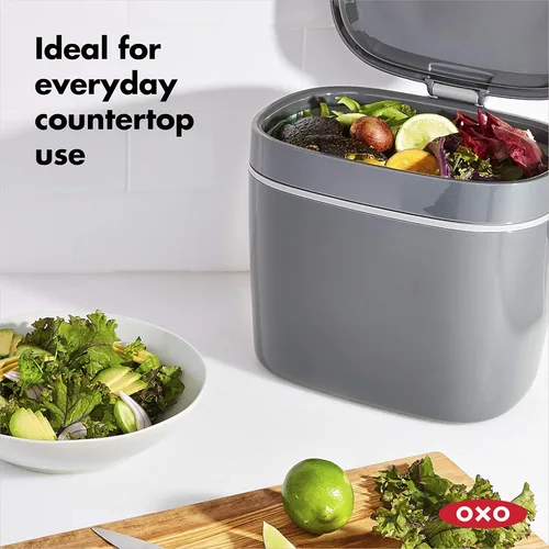 Miniatura 3 de OXO Good Grips - Contenedor de compost fácil de limpiar, carbón (1,75 galones)