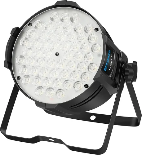BETOPPER Luces estroboscópicas de lavado de DJ para fiestas, 54 LED, súper brillante, DMX512, blanco/blanquecino, 5000 lúmenes, iluminación par para