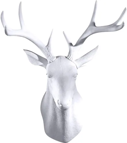 Miniatura 7 de Notakia Wall Charmers Cabeza de Ciervo Falsa Grande Negra Taxidermia Falsa Cabeza de Animal Decoración de Pared - Decoración de Granja Hecha a Mano