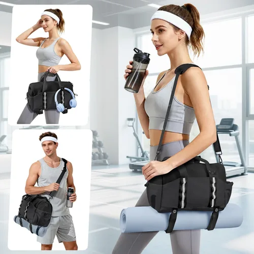 Miniatura 4 de Bolsa de gimnasio antirrobo, Negro