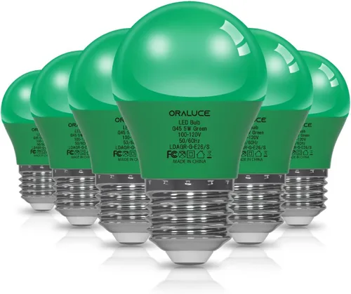 Miniatura 14 de ORALUCE Bombilla de porche rosa equivalente a 40 W, bombillas LED A15 para decoración e iluminación de fiestas de Halloween, Navidad, bombilla