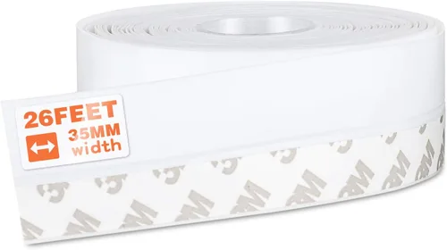 Miniatura 14 de MIKOSI cinta de sellado de silicona de 26 pies, cinta adhesiva para puertas, ventanas, huecos de duchas