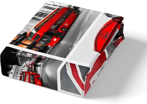 Miniatura 5 de Feelyou Funda de edredón para niñas Big Ben para niños, mujeres y hombres, color rojo y gris Londres Reino Unido, juego de ropa de cama famosa