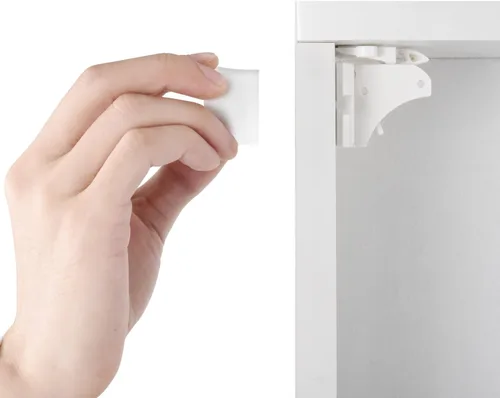 Miniatura 3 de 2 paquetes de Vmaisi, cerraduras magnéticas para gabinete con llaves - Llaves de repuesto extra resistentes para cajones de imanes a prueba de bebés