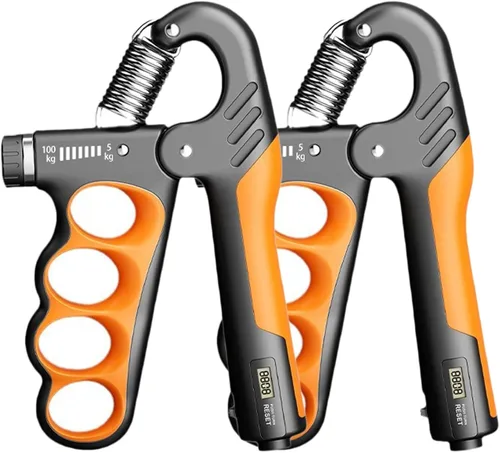 Miniatura 6 de Grip Strength Trainer, 5-100KG (11-220 LB) Adjustable Resistance Forearm Hand Gripper Strengthener with Counter, Hand Wrist Exercise Workout Rojo