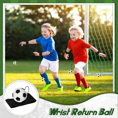 Miniatura 4 de Jerify 30 pelotas de retorno de muñeca en una cuerda de béisbol, fútbol, tenis, fiesta, deportes, regreso, práctica de muñeca, pelota con cordón