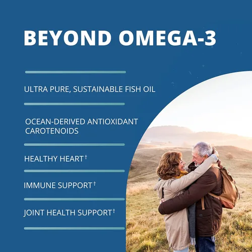 Miniatura 2 de Garden of Life Aceite de pescado ultra puro EPA/DHA Omega 3 - Suplemento de Omega 3 Oceans 3 Beyond Omega 3 con antioxidantes, 60 cápsulas blandas