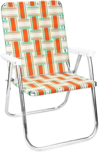 Miniatura 20 de Silla de césped plegable de aluminio al aire libre de Lawn Chair USA Sillas con correas resistentes para acampar, deportes, playa, jardín