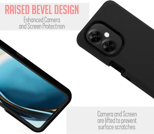 Miniatura 3 de Jackpotwireless - Funda para OnePlus Nord N30 5G, de cuerpo completo, resistente, de doble capa, a prueba de golpes, con soporte y protector de Negro