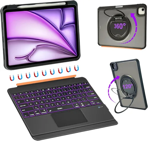 Miniatura 9 de WIWU Funda con teclado para iPad Pro de 11 pulgadas M5/M4 2025/2024, color negro