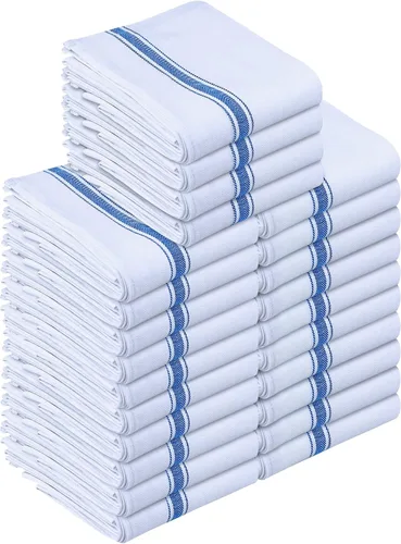 Miniatura 27 de Utopia Towels Juego de 12 paños negros de 15 x 25 pulgadas, 100% algodón hilado en anillo, altamente absorbentes y reutilizables, juego de barra
