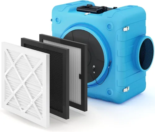 Depurador de aire de 550 CFM con filtración de 3 etapas, depuradores de aire comerciales, máquina de aire negativo para uso industrial doméstico,