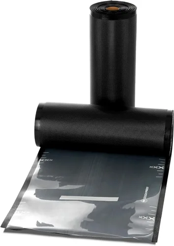 Miniatura 8 de Rollos de cierre al vacío de 11" x 50' 2 paquetes (100 pies en total) (Transparente y Negro) 5.5 Mil - Grado comercial, sin BPA, bolsas de cierre al