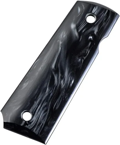 Miniatura 6 de Cool Hand 1911 empuñaduras para Kimber, Colt, Rock Island, Springfield, Tauru, perla sintética altamente pulida, tamaño completo Perla Negra