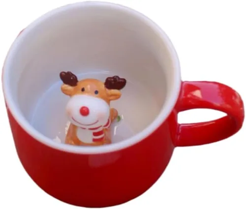 Miniatura 8 de Taza de café ZaH, 10 onzas, diseño con animal 3D en el fondo, Estándar