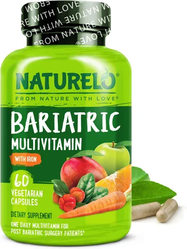 NATURELO Multivitamínico Bariátrico - Uno Diario con Hierro - Suplemento para Pacientes Post Cirugía de Bypass Gástrico - Nutrición Natural de