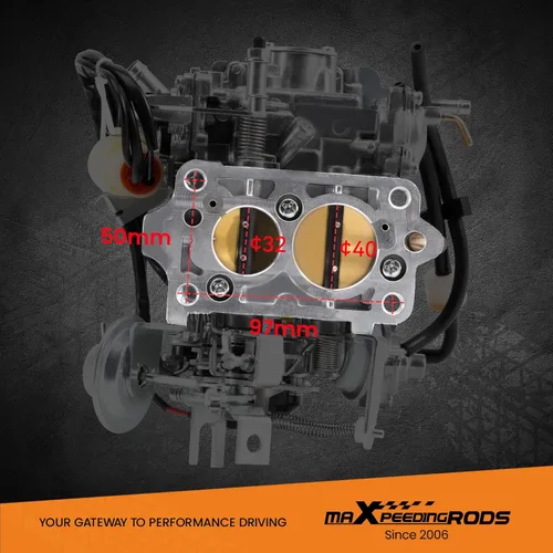 Miniatura 6 de maXpeedingrods Carburador 22R de 2 barriles TOY-505 Carb para Toyota Pickup 22R Motor 1981-1986 y 1987 (primeros seis meses) con conector de enchufe