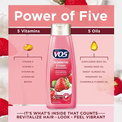 Miniatura 4 de Champú Moisture Milks, 15 onzas, fresas por Vo5 (paquete de 2)