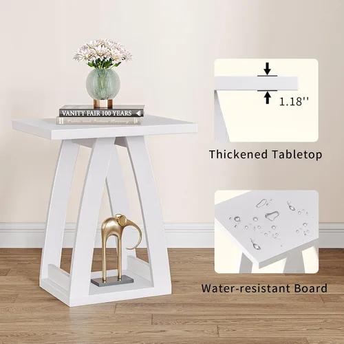 Miniatura 4 de Mesas auxiliares para sala de estar, juego de 2. Mesas auxiliares para sala de estar. Mesa auxiliar al lado del sofá. Mesa auxiliar moderna