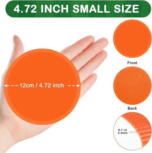 Miniatura 4 de Marcadores de puntos de polietileno para suelo de gimnasio de 4.72 pulgadas, 6 pulgadas, 9 pulgadas, 24 unidades, puntos de goma antideslizantes