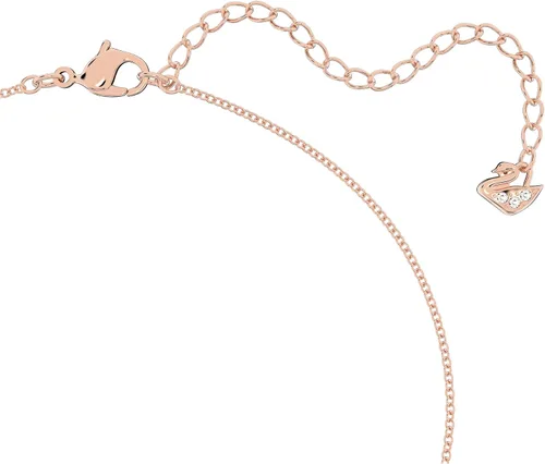 Miniatura 3 de Swarovski Collar Lilia, Mariposa, Blanco, Baño en tono oro rosa