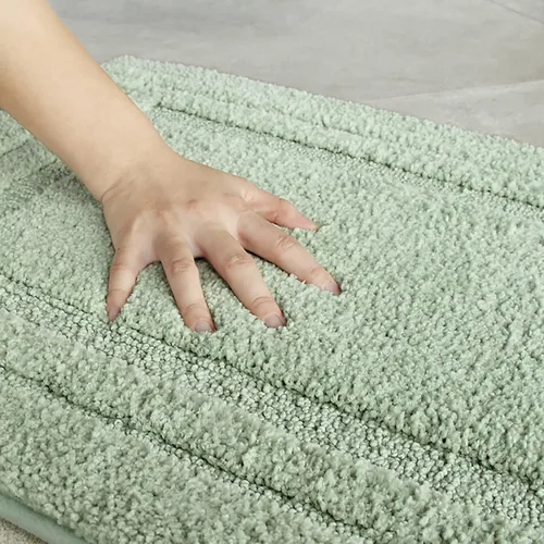 Miniatura 3 de Alfombra de baño de felpa súper suave para baño, alfombra de baño gruesa antideslizante para interiores, alfombra de ducha para baño, bañera, Azul