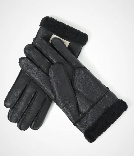 Miniatura 4 de YISEVEN Guantes de piel de oveja de invierno para mujer, puños de lana