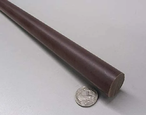 Miniatura 6 de Micarta XX - Varilla redonda fenólica de papel de 7/8 pulgadas de diámetro x 48 pulgadas de largo