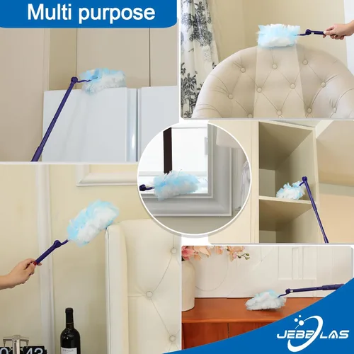 Miniatura 5 de JEBBLAS Recambios de plumero desechables, cabezal electrostático resistente, total de 30 unidades 30 repuestos de plumero