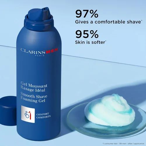 Miniatura 2 de CLARINS MEN Smooth Shave Foam Gel Gel de afeitado hidratante para hombres Alivia y suaviza Energiza la piel Acondiciona el pelo de la barba