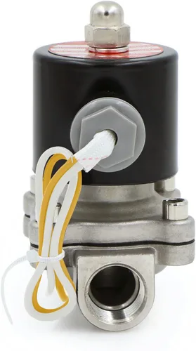 Miniatura 5 de U.S. Solid 1" válvula electromagnética eléctrica de latón 110V CA normalmente cerrada aire no potable aceite de agua diesel