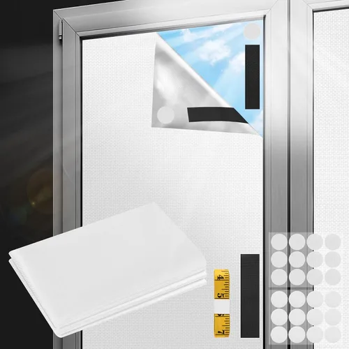 Persianas opacas para ventana de dormitorio, 157 x 57 pulgadas, 100% opacas, película de papel, cortinas opacas portátiles de viaje, cortinas opacas