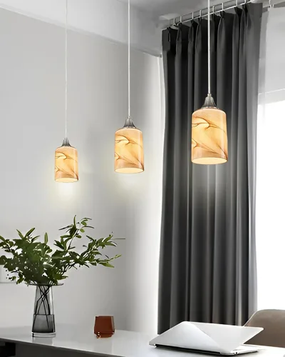 Miniatura 6 de Paquete de 3 pantallas cilíndricas de vidrio para aplique de pared, mini lámpara colgante de ventilador de techo, luz con accesorio de 1.65