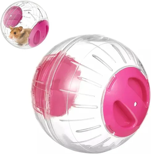 Miniatura 9 de Bola de ejercicio para hámster, rueda silenciosa para hámster, bola transparente para animales pequeños, para rata Dwar, alivia el aburrimiento