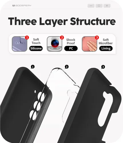 Miniatura 3 de GOOSPERY Funda de silicona líquida compatible con Samsung Galaxy S23 Plus, suave al tacto, protección de cuerpo completo, a prueba de golpes