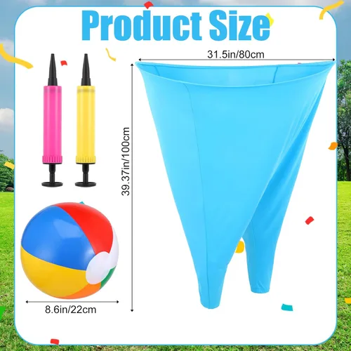 Miniatura 3 de Juego de 12 pantalones de abuela para patio – Juego gigante de fiesta al aire libre con 2 pantalones grandes, 8 bolas inflables y 2 bombas