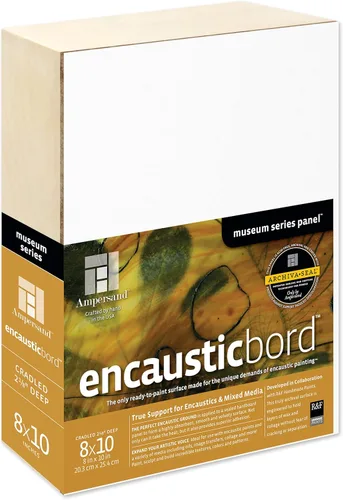 Miniatura 49 de Ampersand Art Supply Panel de pintura de madera: Serie Museo Encausticbord, 7/8 pulgadas de profundidad, 8 "x 10" Profundidad de 7/8 pulgadas