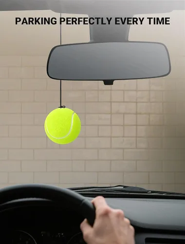 Miniatura 7 de SARDVISA 2 paquetes de ayuda para estacionamiento en garaje con pelotas de tenis y cuerda no elástica, indicador preciso de parada de coche