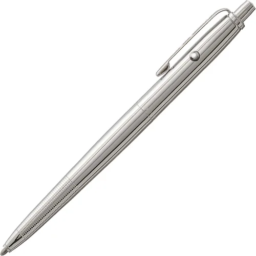 Fisher Space Pen Pluma Espacial Original de Astronauta, Serie AG7, Esferográfica, Cromada, Tinta Negra, Clip de Bolsillo, Caja de Regalo Cromo