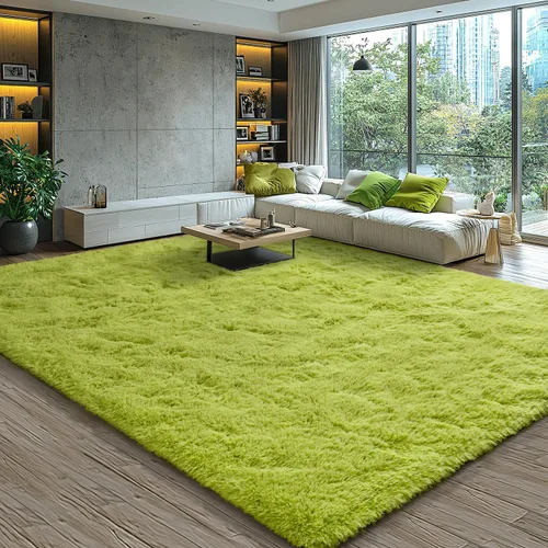 Miniatura 152 de EVOIONOS - Alfombra redonda gris para dormitorio, 5x5 pies; alfombras circulares suaves y esponjosas para sala de estar, alfombras de felpa peludas